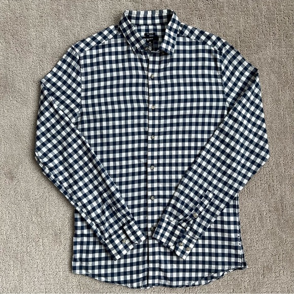 Bar III Other - Navy and White Gingham Button Down Shirt